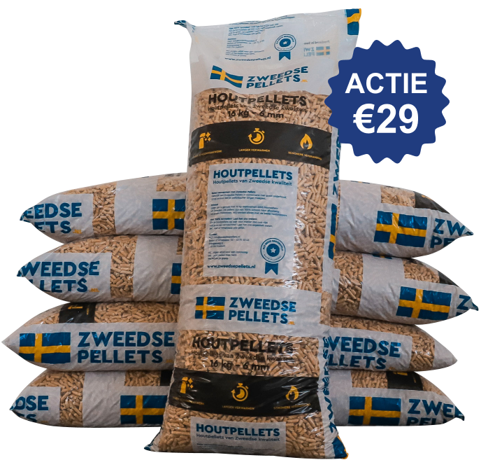 Proefpakket: 5 x 16kg zakken houtpellets